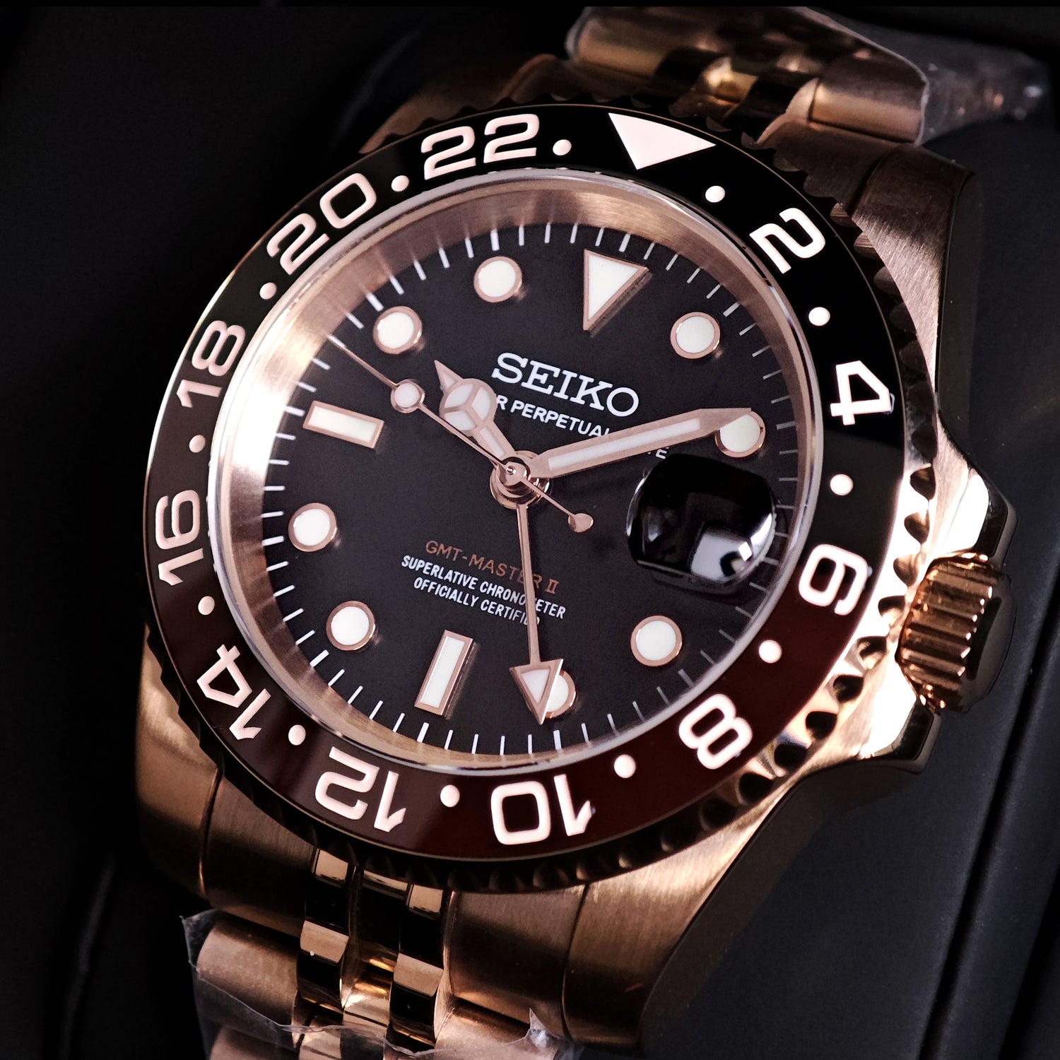 GMT-MASTER ROOT BEER FULL ROSEGOLD