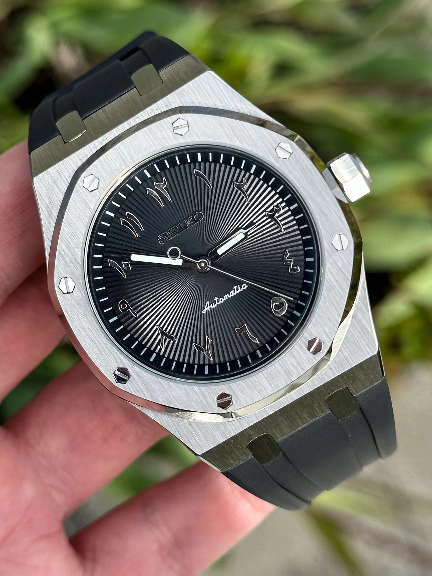 ROYAL OAK SILVER ARABIC BLACK