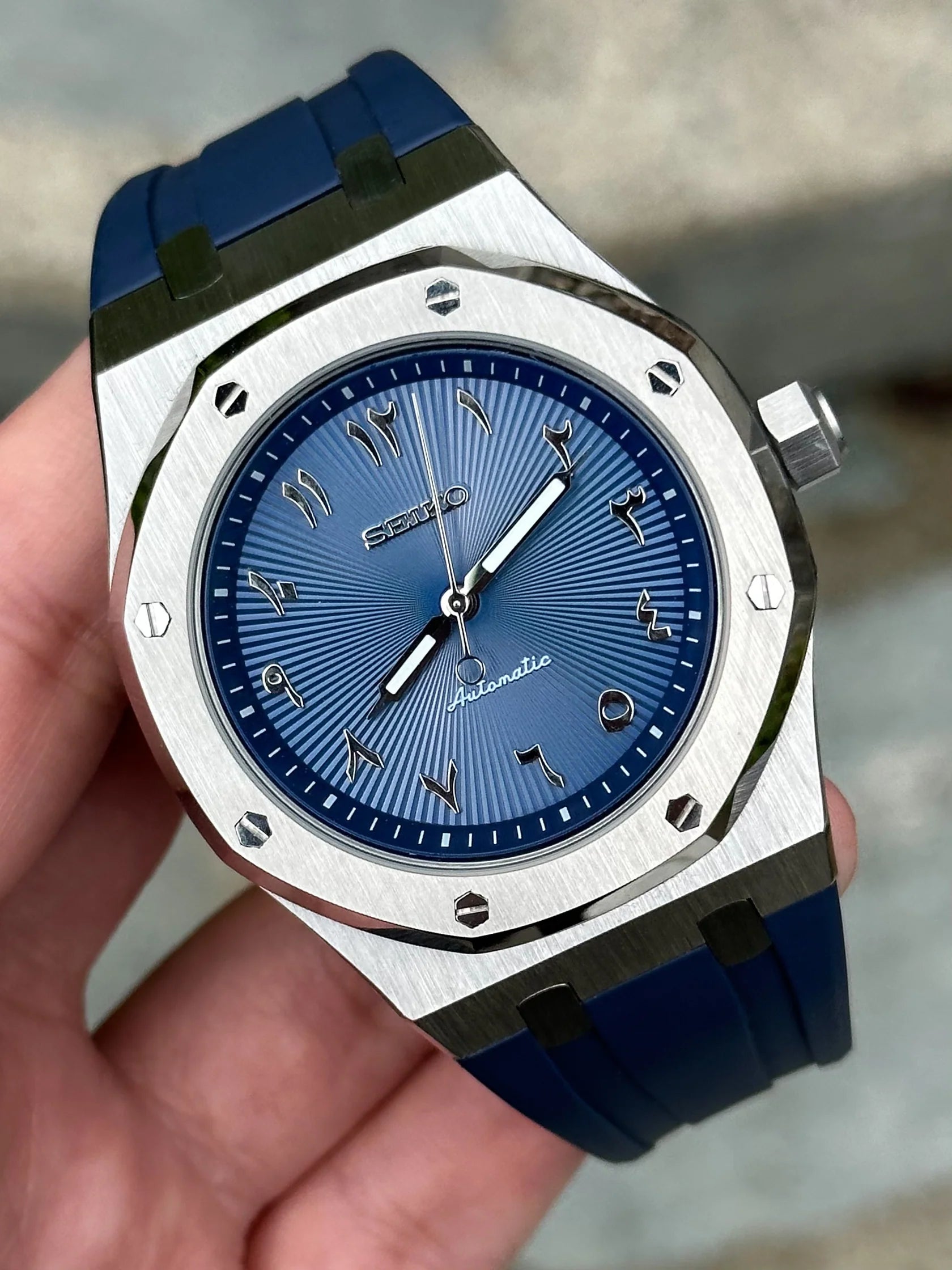 ROYAL OAK SILVER ARABIC BLUE