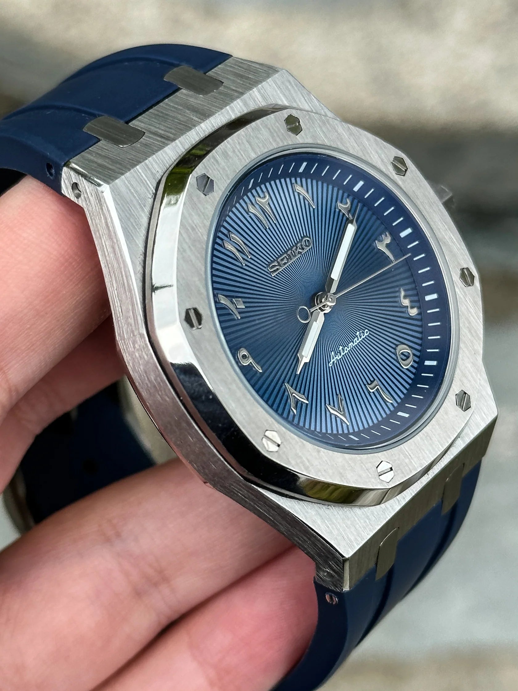 ROYAL OAK SILVER ARABIC BLUE