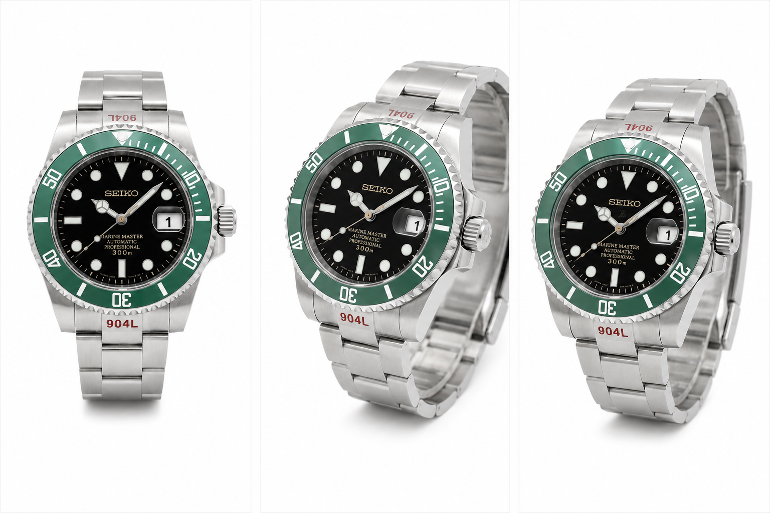 Seiko mod Submariner Green Gold
