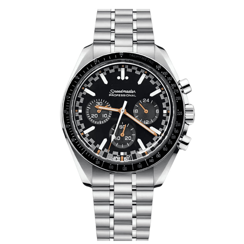 SEIKMOON MOD Speedmaster Moonwatch Black-Orange — view 1