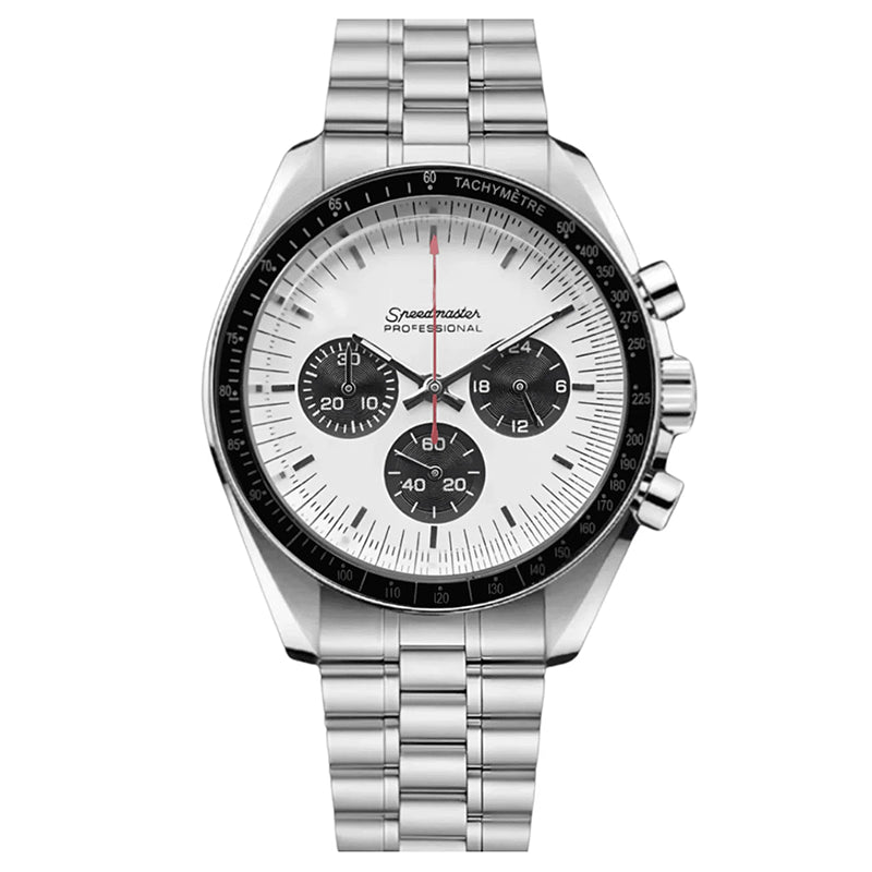 SEIKMOON MOD Speedmaster Moonwatch White-Orange — view 1