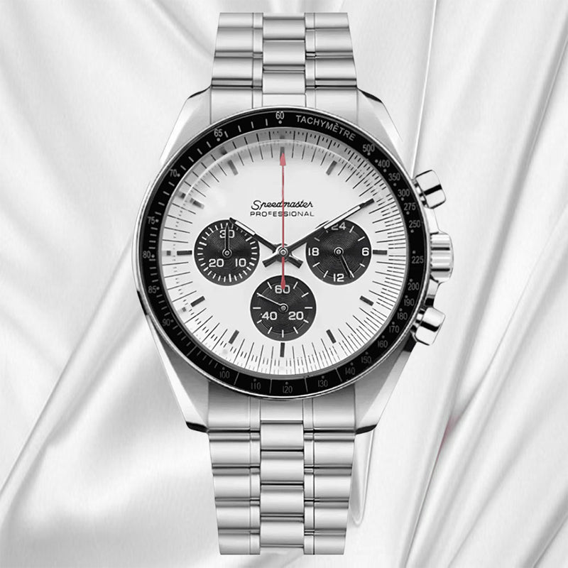 SEIKMOON MOD Speedmaster Moonwatch White-Orange — view 2