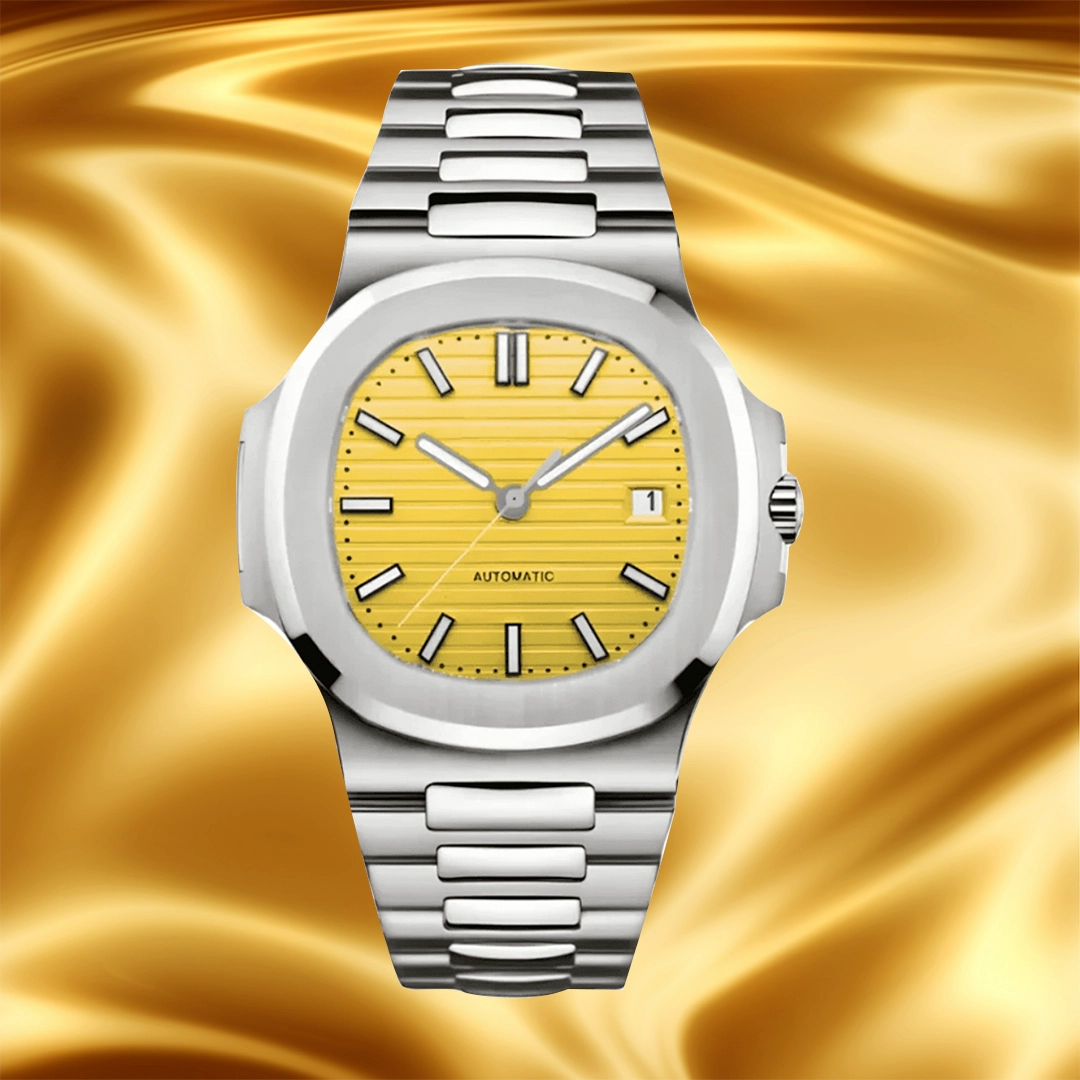 SEIKNAUT MOD Nautilus Silver Yellow — view 2