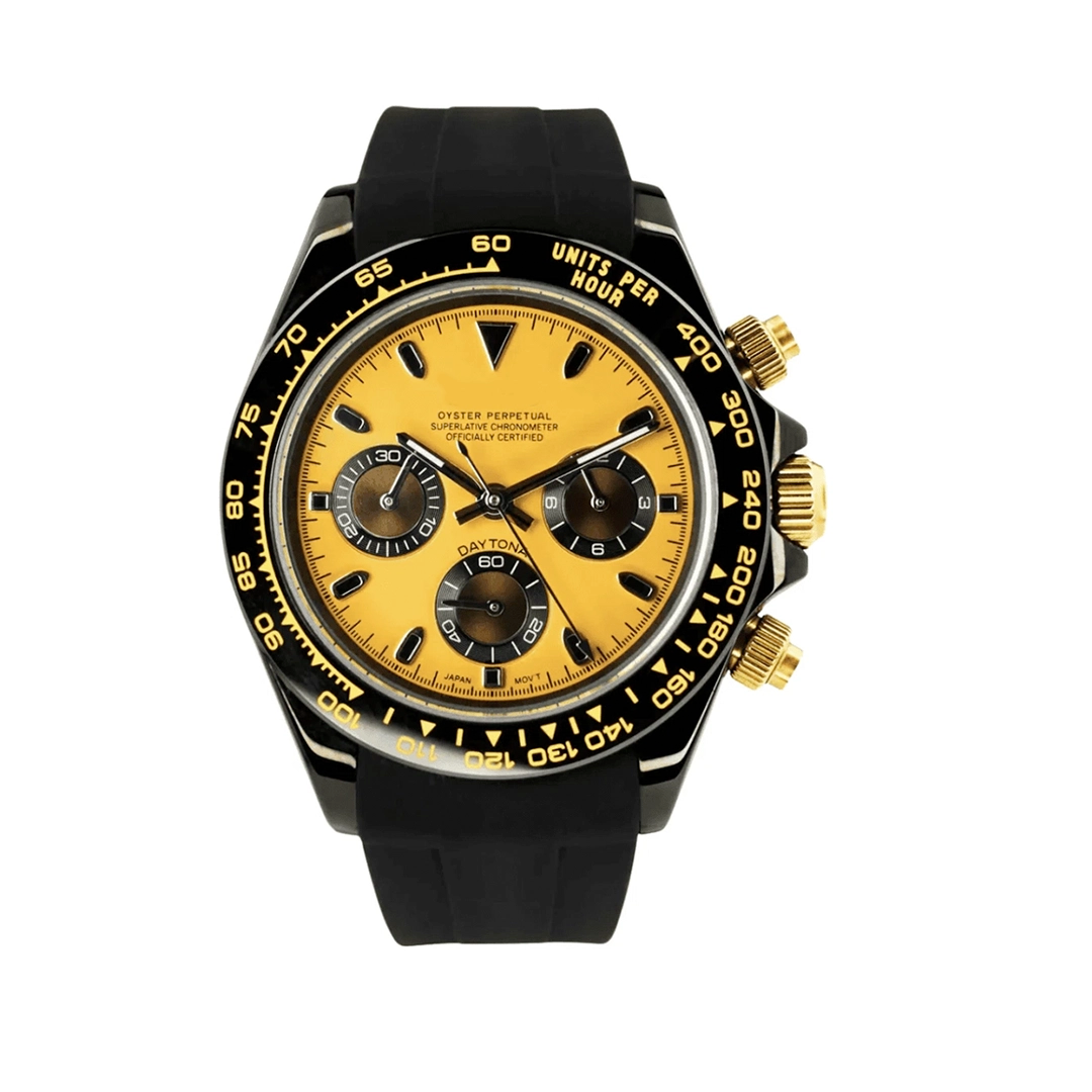 SEIKONA MOD Daytona Ceramic Yellow Black — view 1