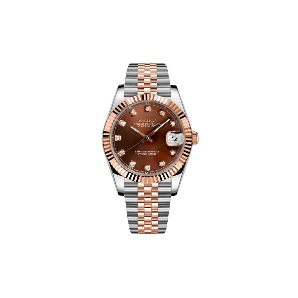 31mm DATEJUST ROSE GOLD CHOCO DIAMOND DIAL