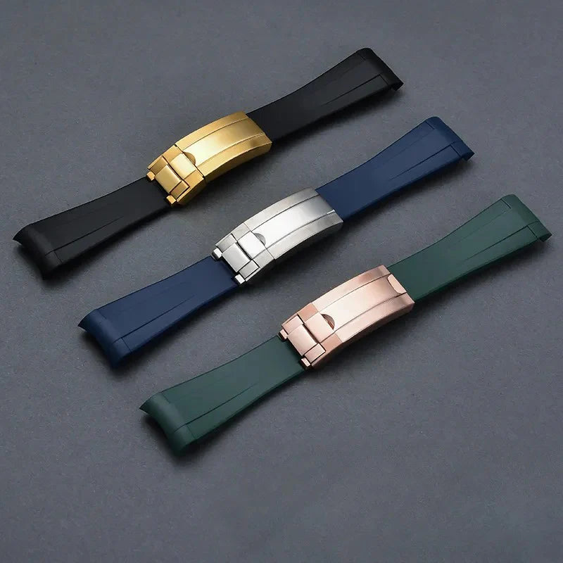 Rubber strap - folding clasp