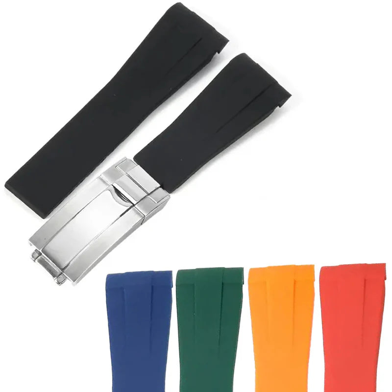 Rubber strap - folding clasp