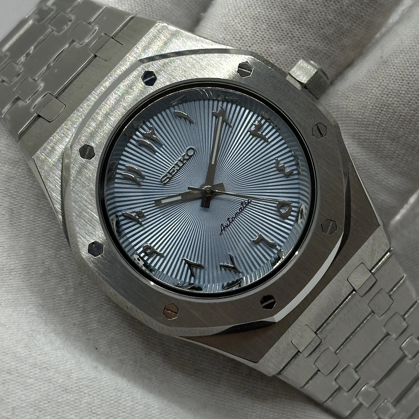 ROYAL OAK SILVER ARABIC LIGHT BLUE