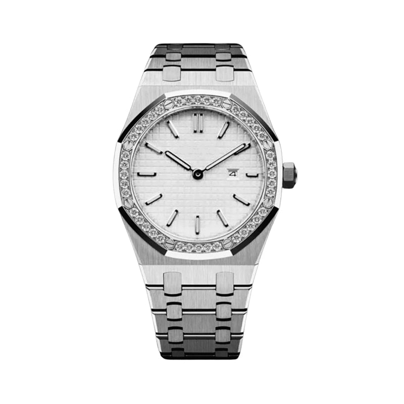 SEIKOAK MOD Royal Oak Lady White Silver Iced — view 1