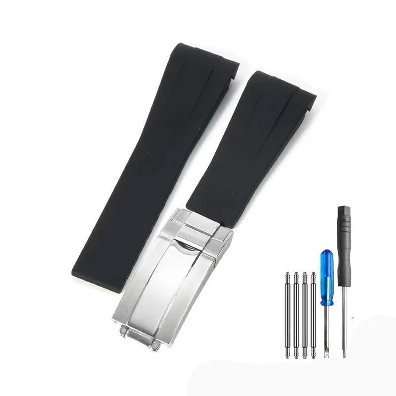 Rubber strap - folding clasp
