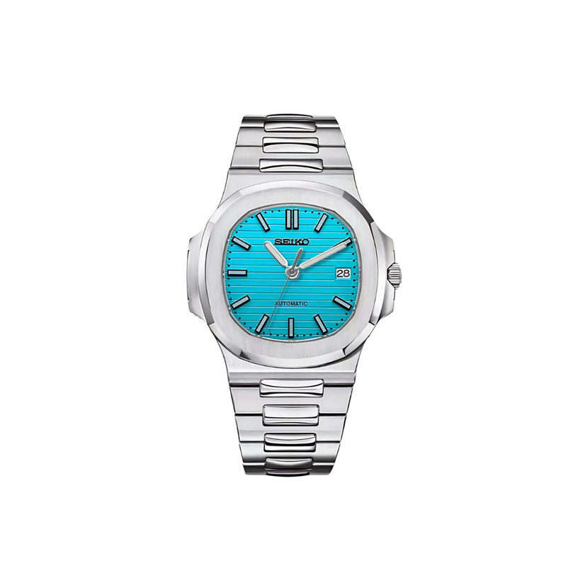 SEIKO MOD NAUTILUS TIFFANY BLUE MEN'S WATCH