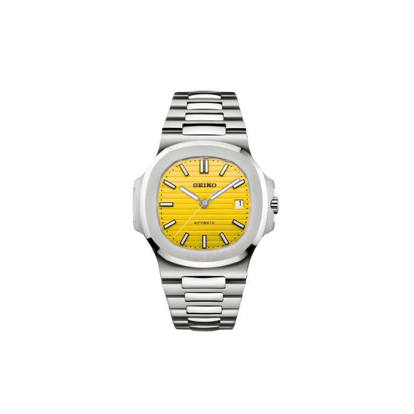 SEIKO MOD NAUTILUS YELLOW MEN'S WATCH