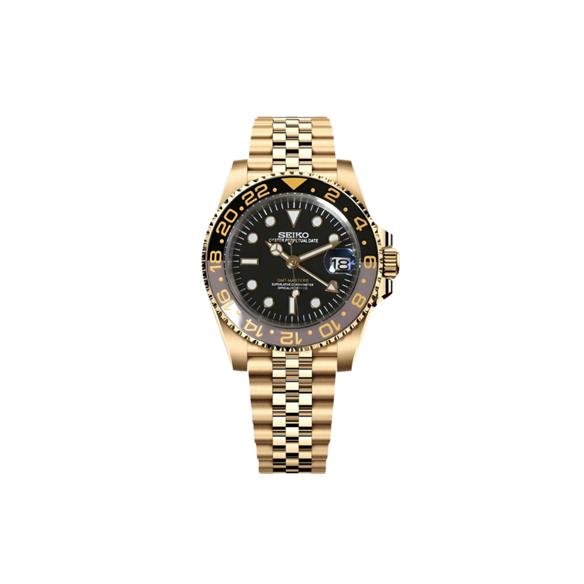 SEIKO MOD GMT GOLDEN HOUR MEN'S WATCH