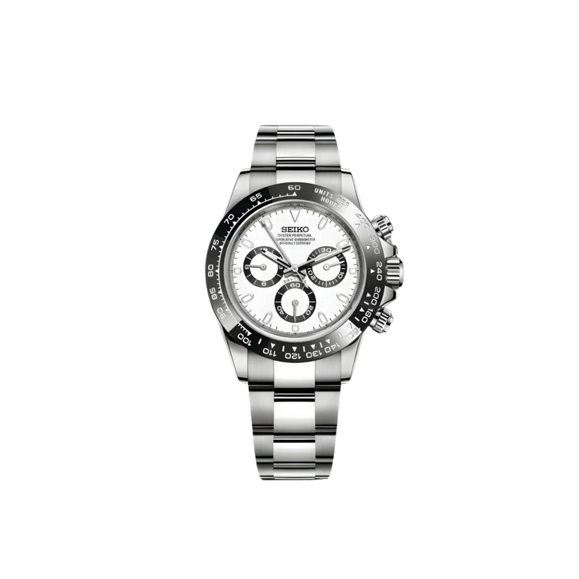 SEIKO MOD DAYTONA PANDA MEN'S WATCH