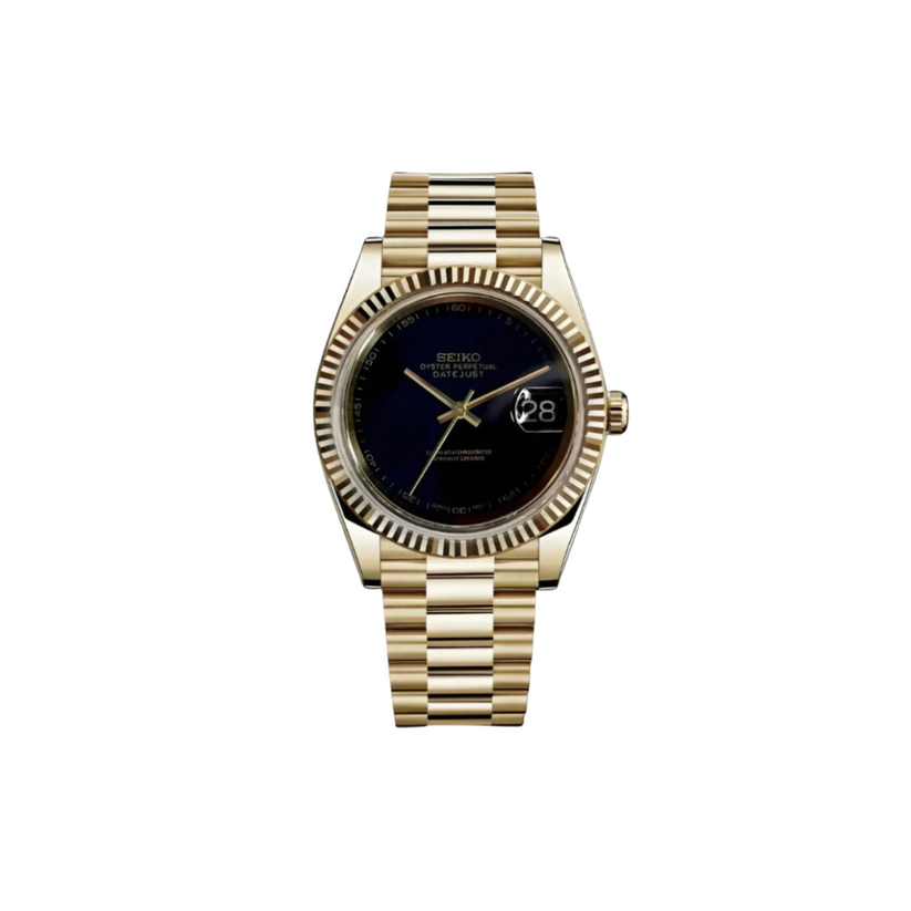 SEIKO MOD DATEJUST YELLOW GOLD PRESIDENTIAL MEN'S WATCH