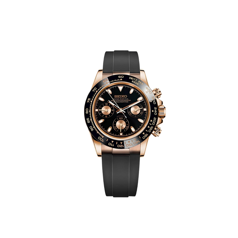 SEIKO MOD DAYTONA BRONZE (RUBBER STRAP) MEN'S WATCH