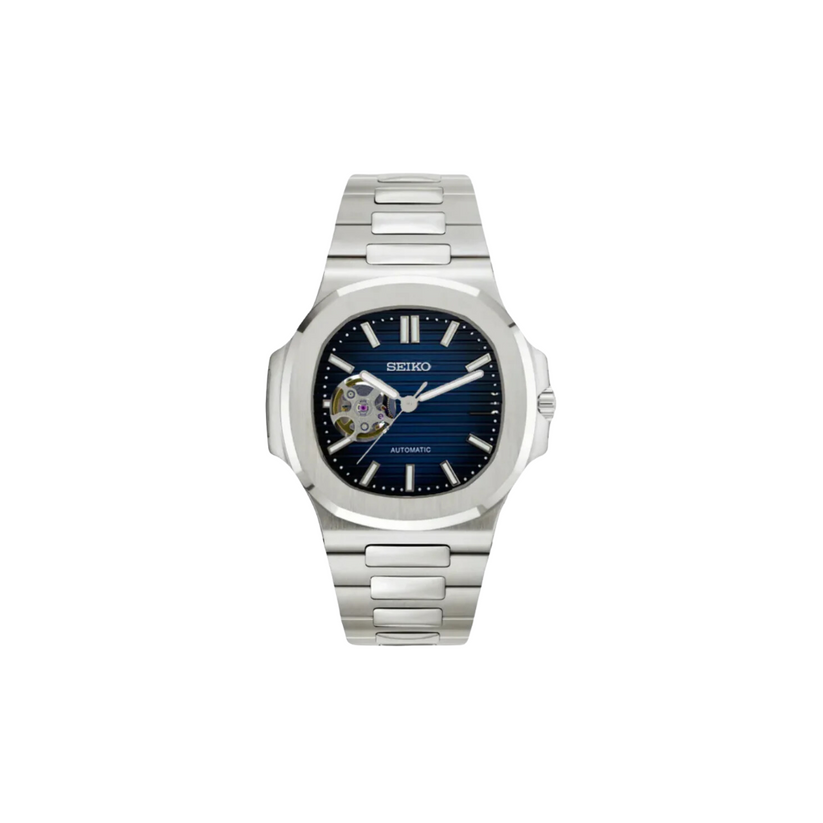 SEIKO MOD OPEN HEART NAUTILUS BLUE MEN'S WATCH