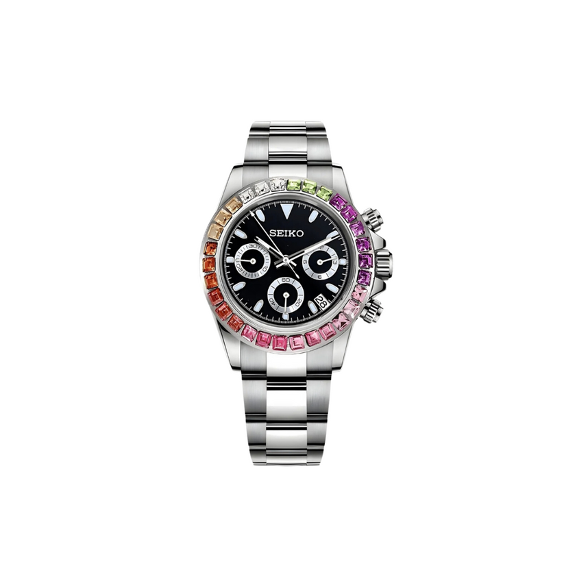 SEIKO MOD DAYTONA RAINBOW MEN'S WATCH