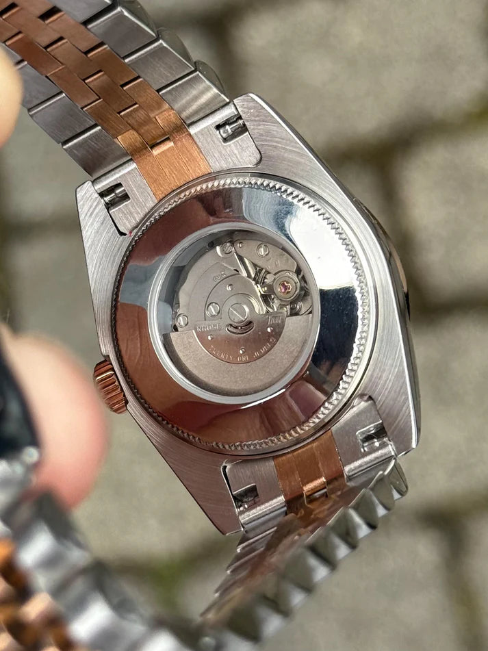 31mm DATEJUST DUAL TONE ROSE GOLD CHOCO ROMAN