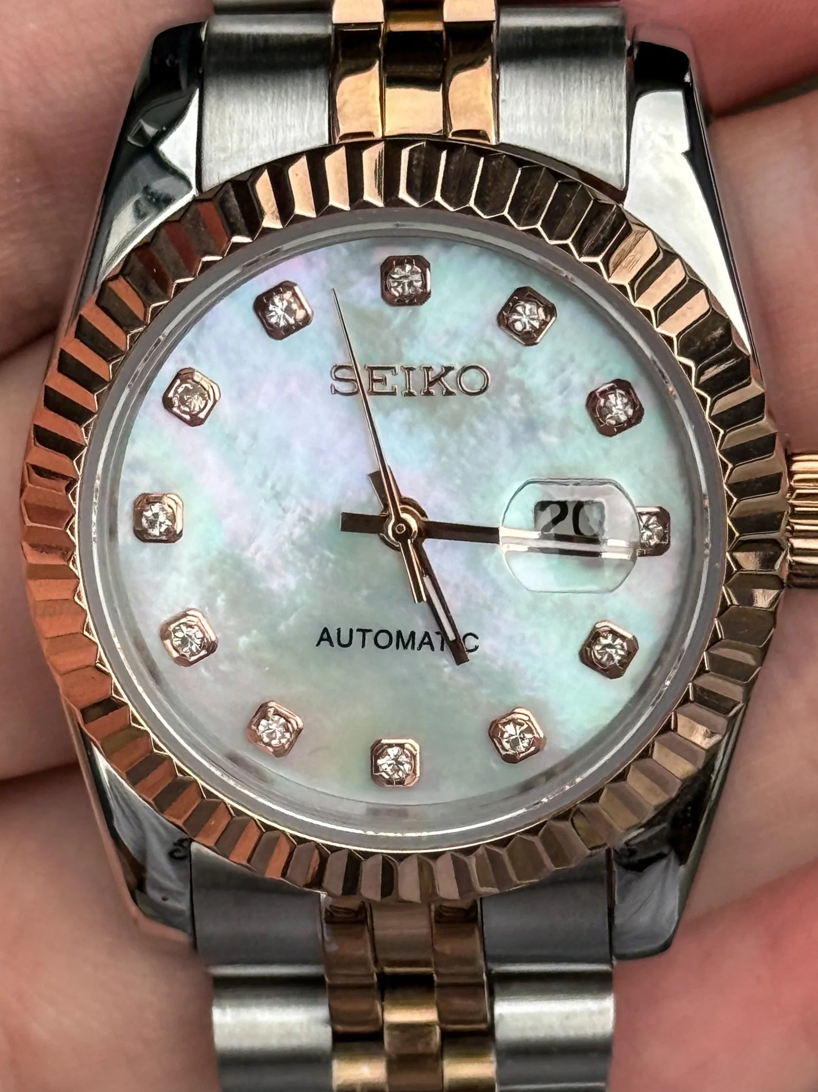 31mm DATEJUST ROSE GOLD PEARL DIAMOND