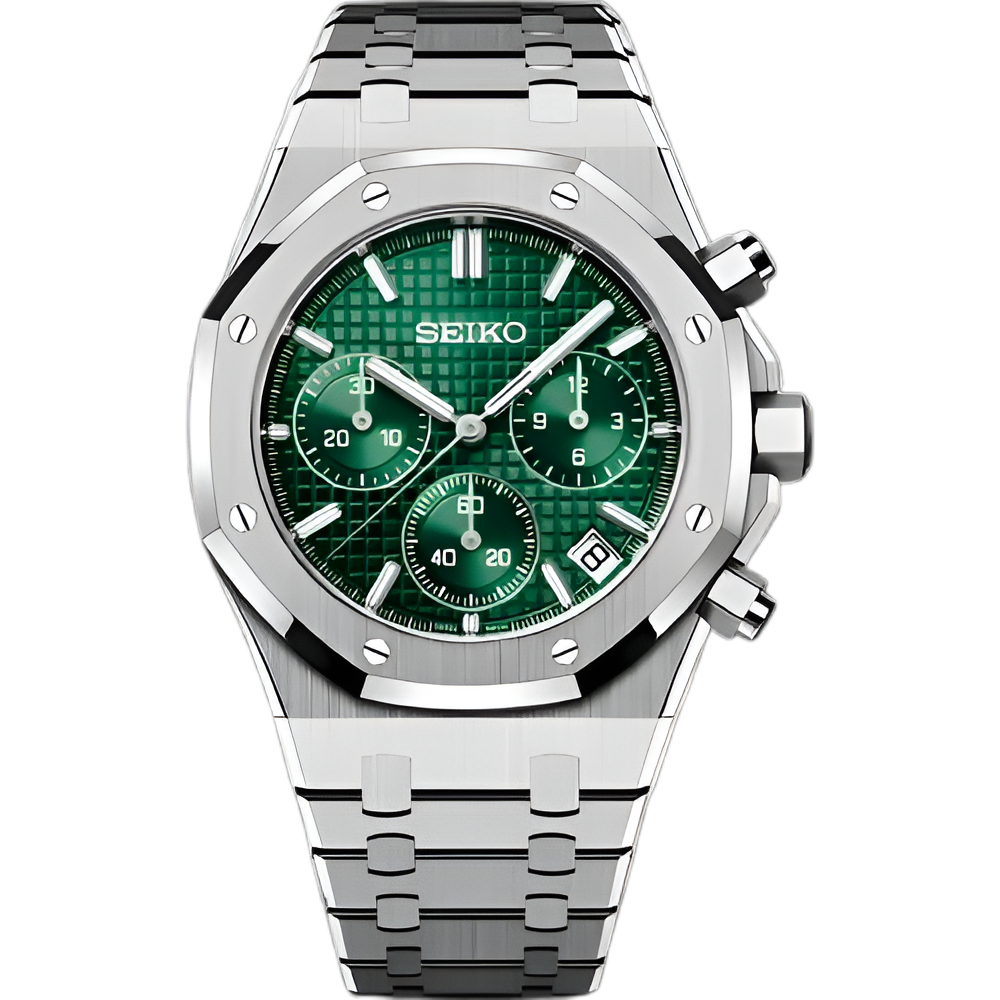 Seikoak | Chronograph Green — Front view
