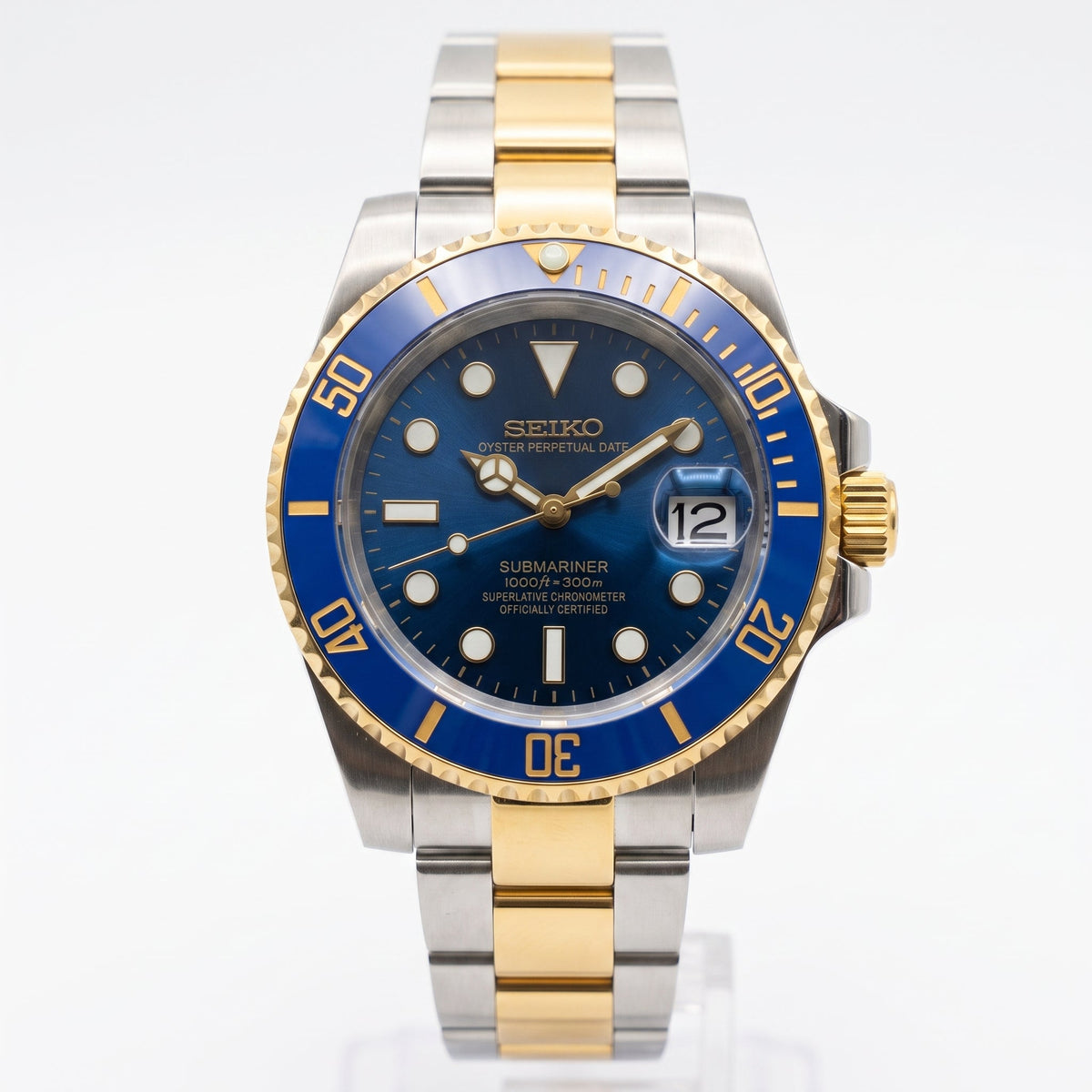 Seikomariner | Twotone Blue — Front view