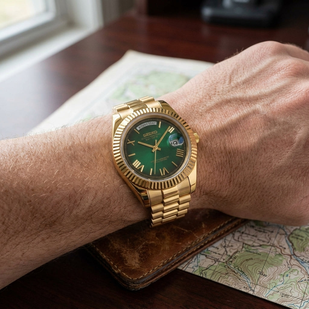 Seikodate | Roman Gold Green — Detail 1