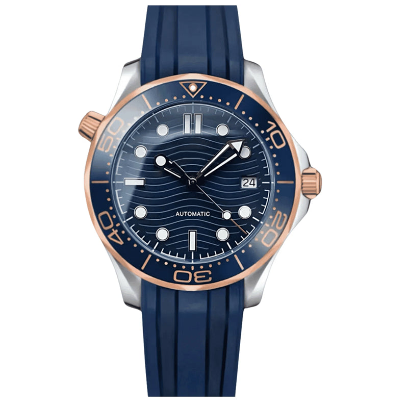 SEIKMASTER MOD Seamaster Rose Gold Blue — view 1