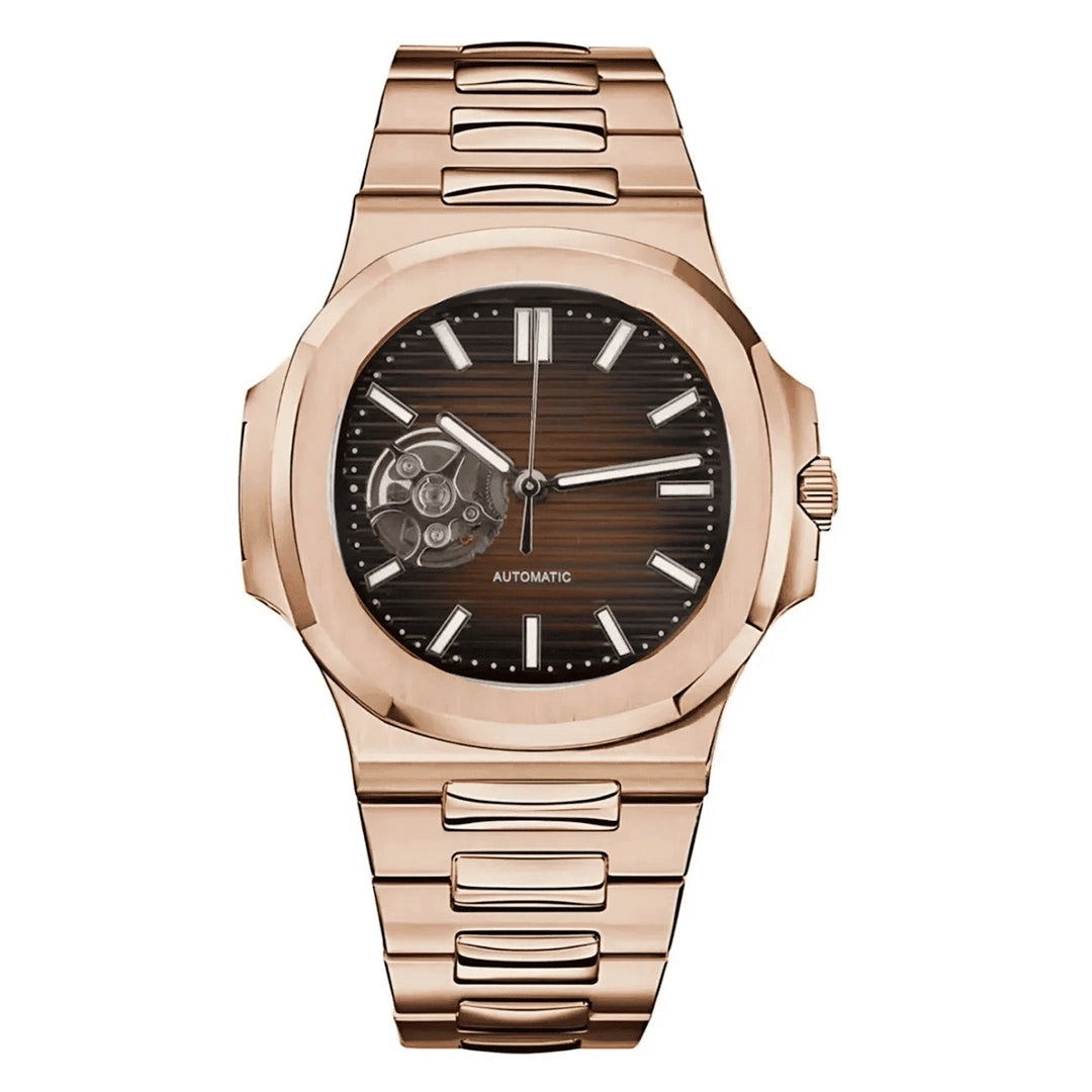 SEIKNAUT MOD Nautilus (Open Heart) Rose Gold — view 1