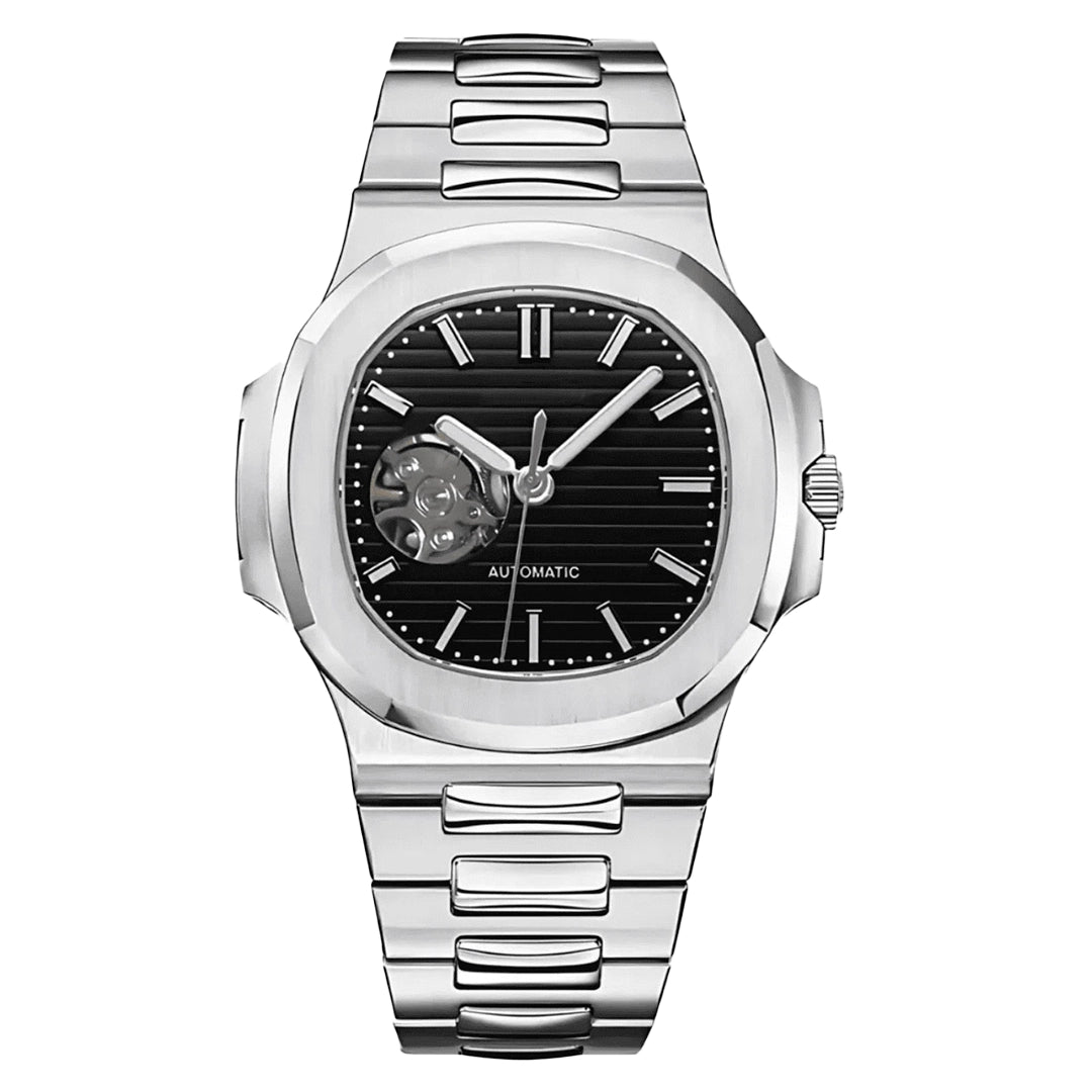 SEIKNAUT MOD Nautilus (Open Heart) Silver-Black — view 1
