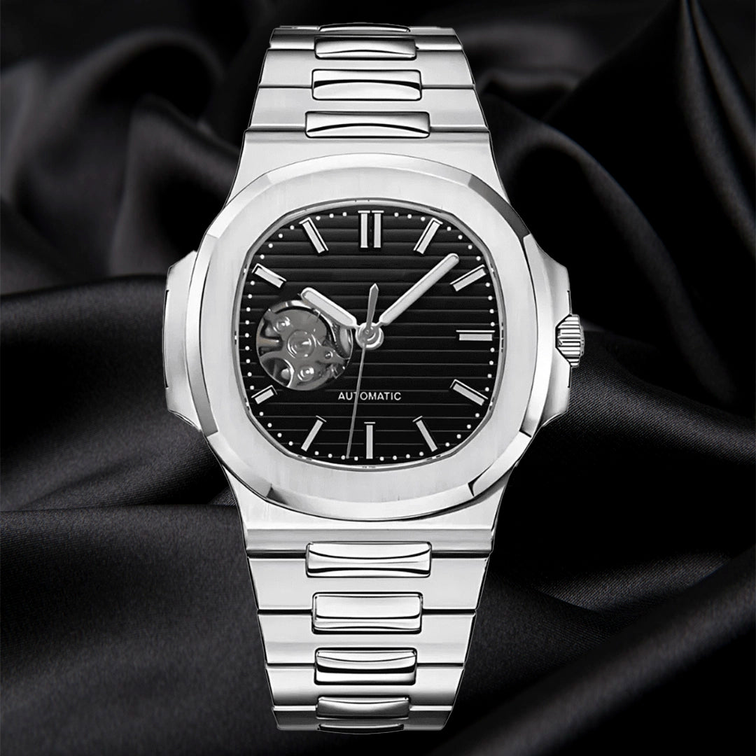 SEIKNAUT MOD Nautilus (Open Heart) Silver-Black — view 2
