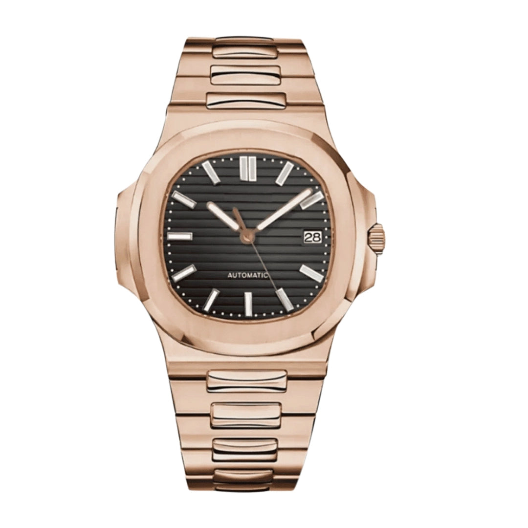 SEIKNAUT MOD Nautilus Rose Gold – Black — view 1