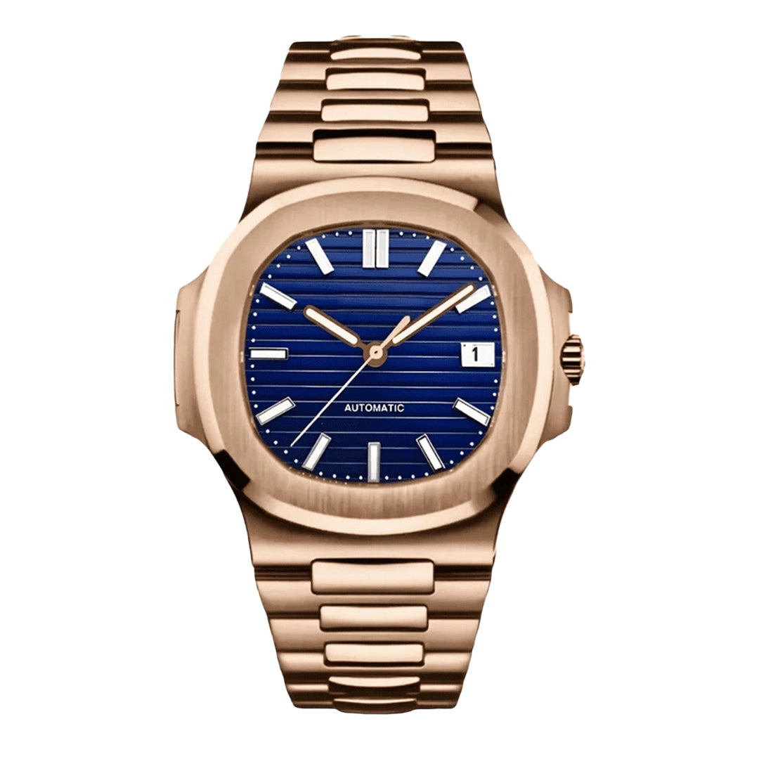 SEIKNAUT MOD Nautilus Rose Gold – Blue — view 1