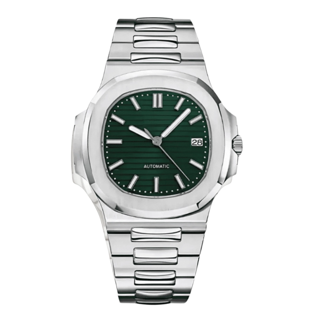 SEIKNAUT MOD Nautilus Silver Green — view 1