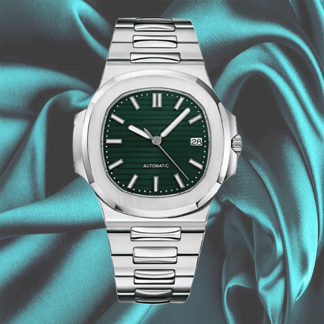 SEIKNAUT MOD Nautilus Silver Green — view 2