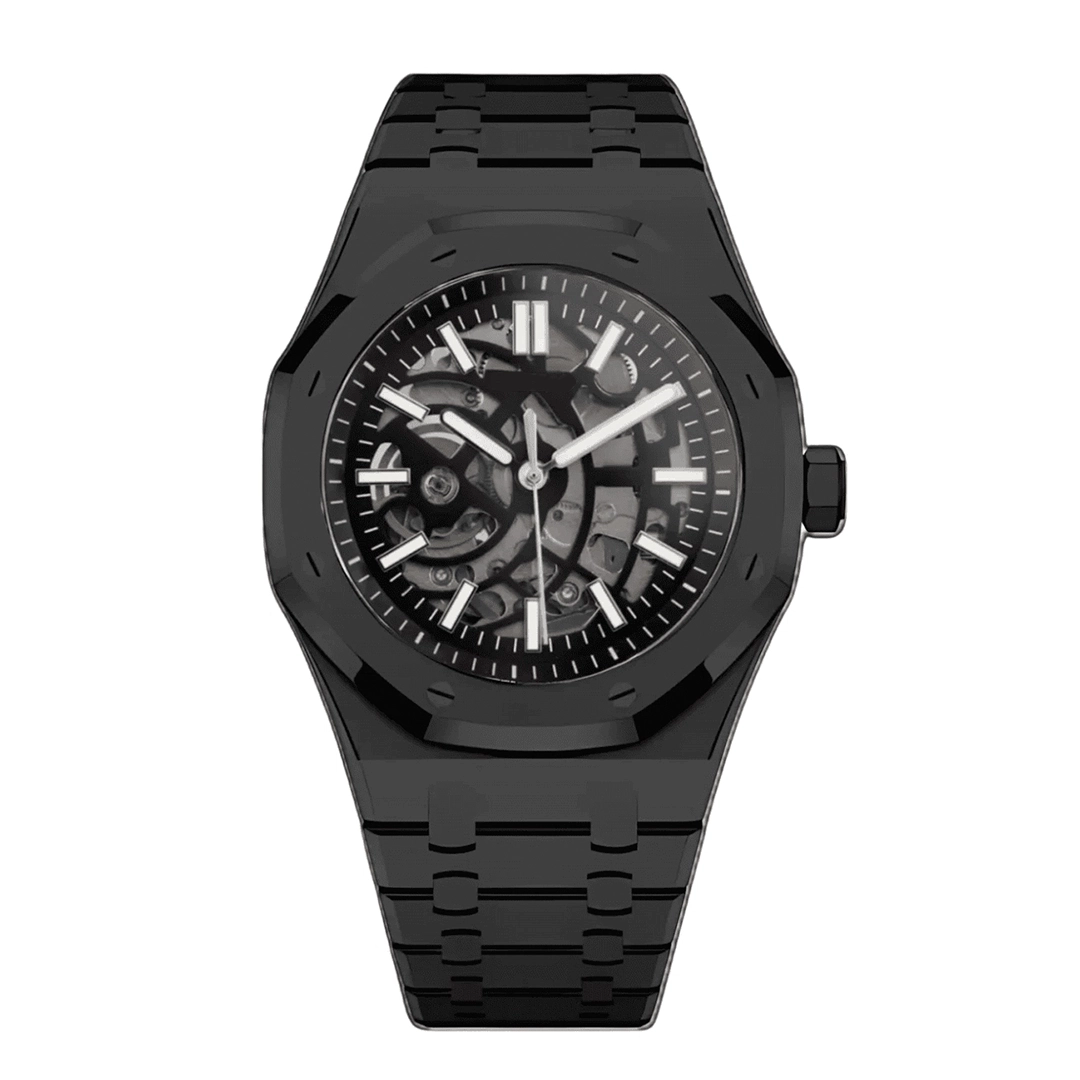SEIKOAK MOD Royal Oak Black Skeleton — view 1