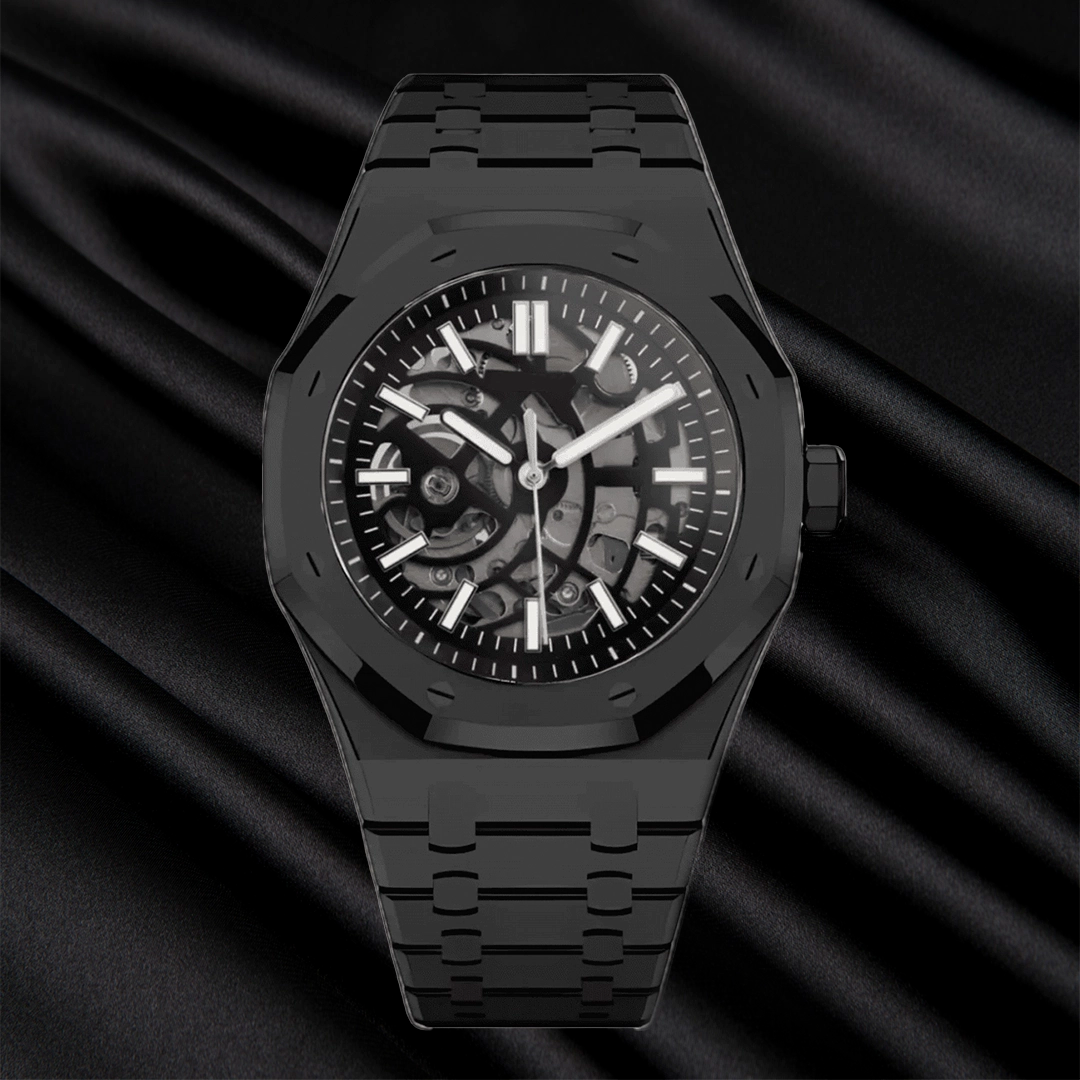 SEIKOAK MOD Royal Oak Black Skeleton — view 2