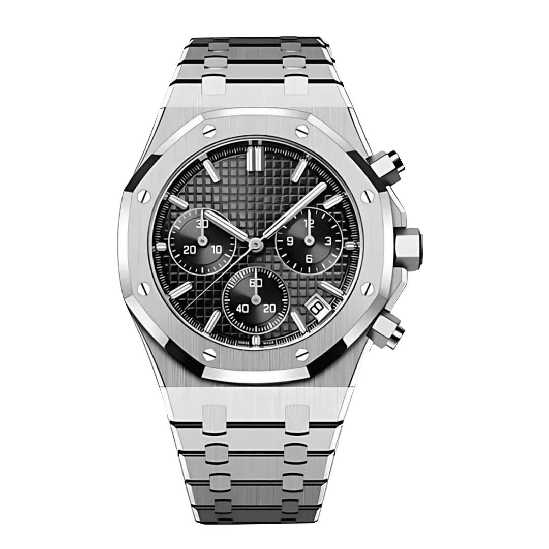 SEIKOAK MOD Royal Oak Chronograph Black — view 1