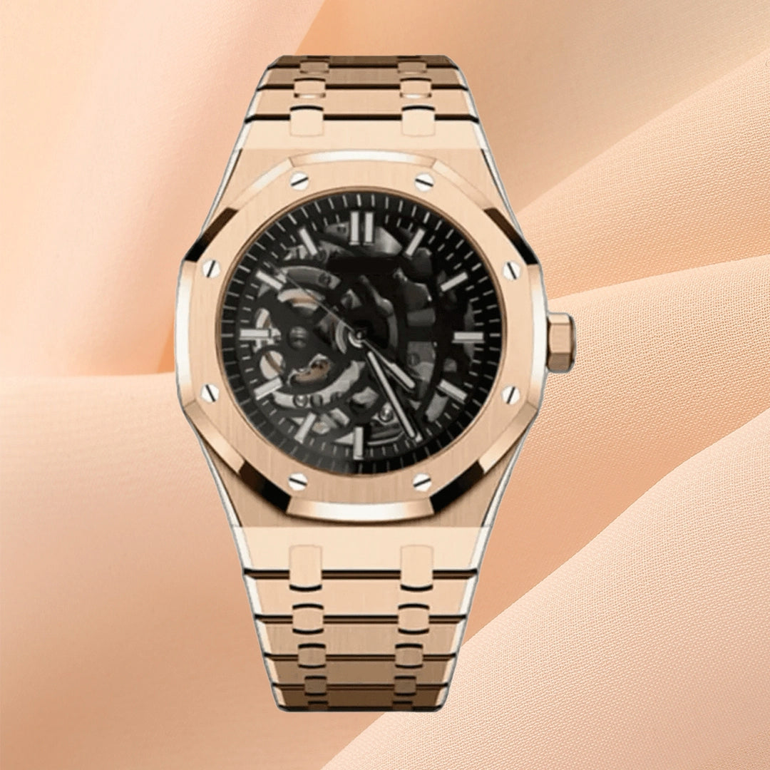 SEIKOAK MOD Royal Oak Skeleton Rose Gold — view 2