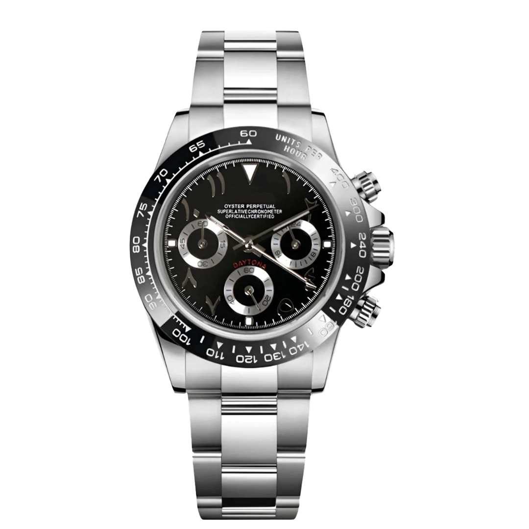 SEIKONA MOD Daytona Arabic Black Racer — view 1
