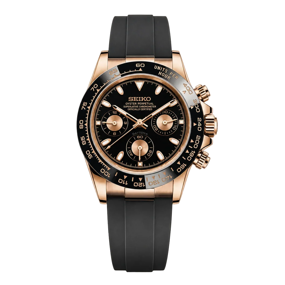 Seitona | Rose Gold-Black — Front view