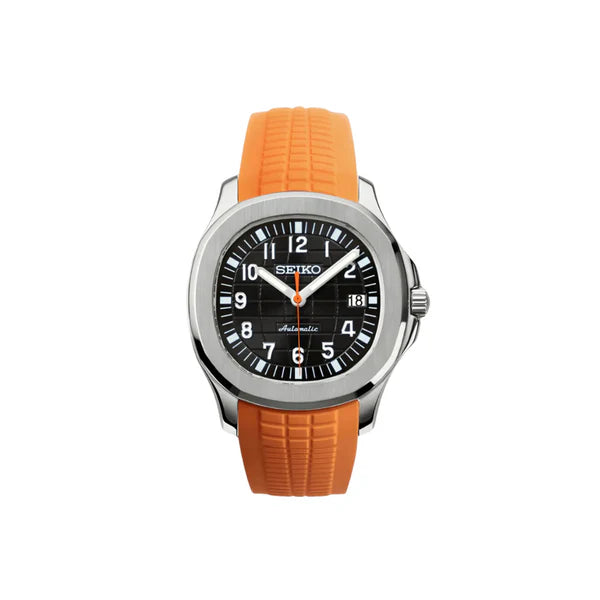 SEIKO MOD AQUANAUT ORANGE BLACK MEN'S WATCH