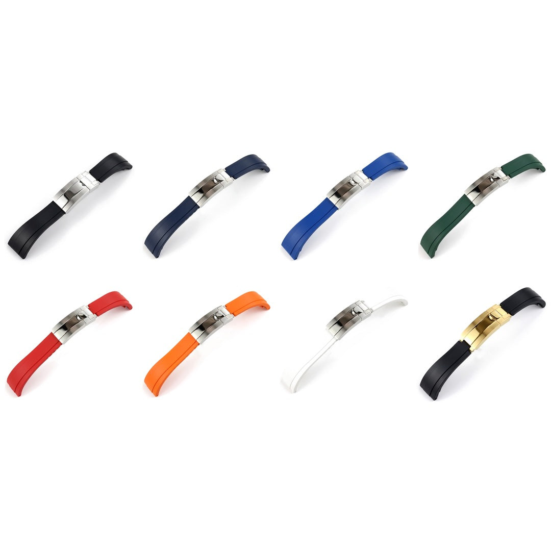 Rubber strap - folding clasp — Front view