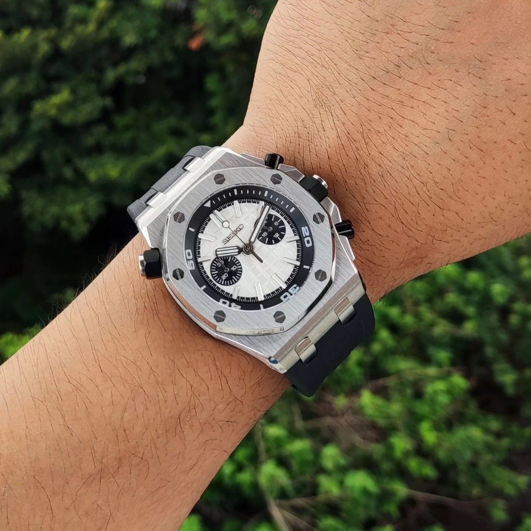 ROYAL OFFSHORE STEEL CHRONO WHITE PANDA