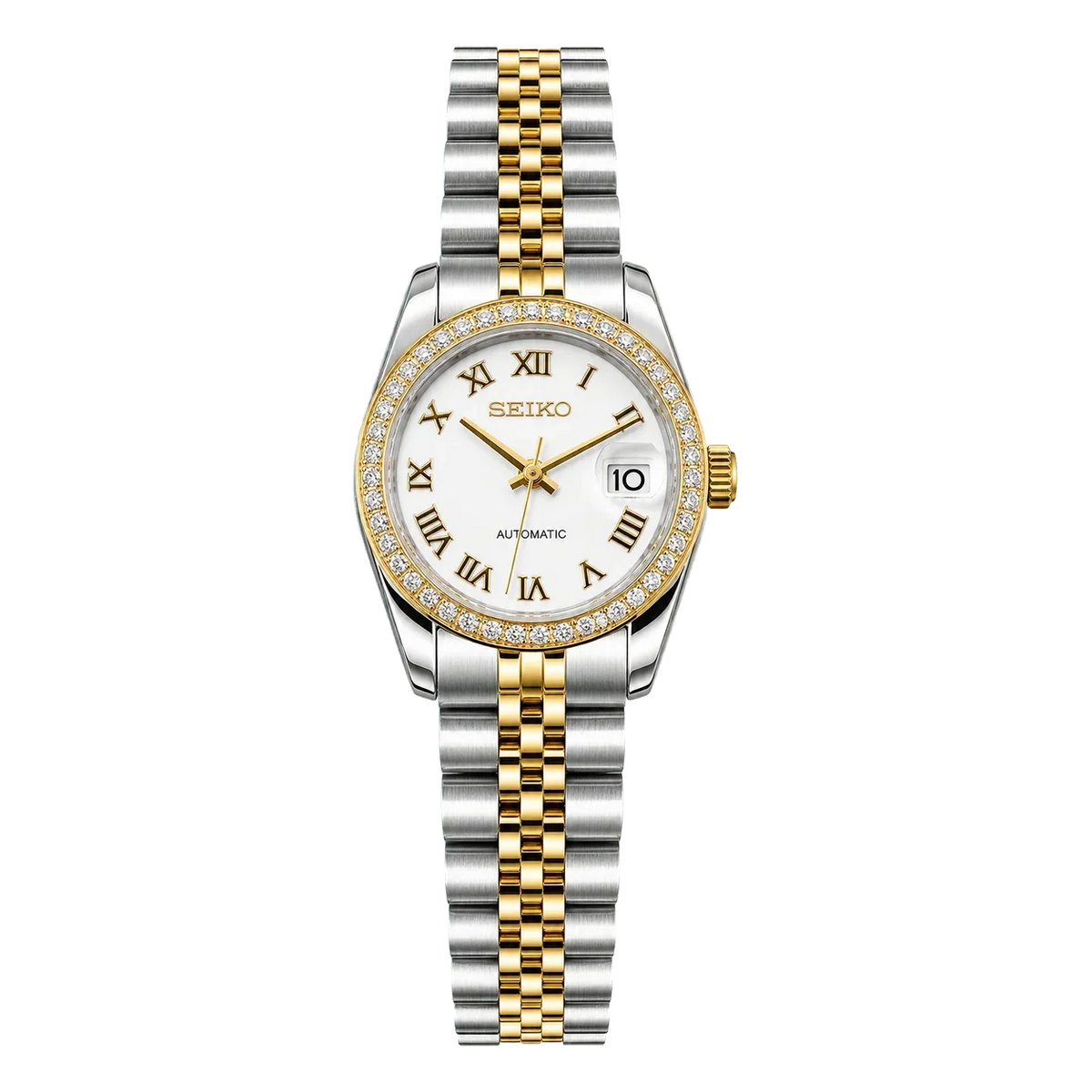 Ladyjust | Two-Tone White Roman — Front view