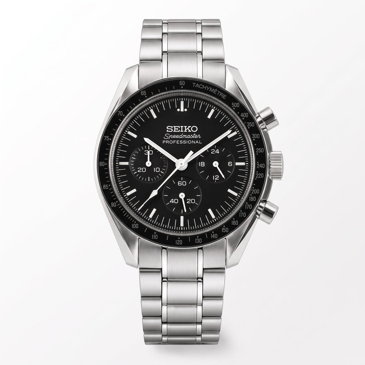 Seikmoon | Moonwatch-Black — Front view