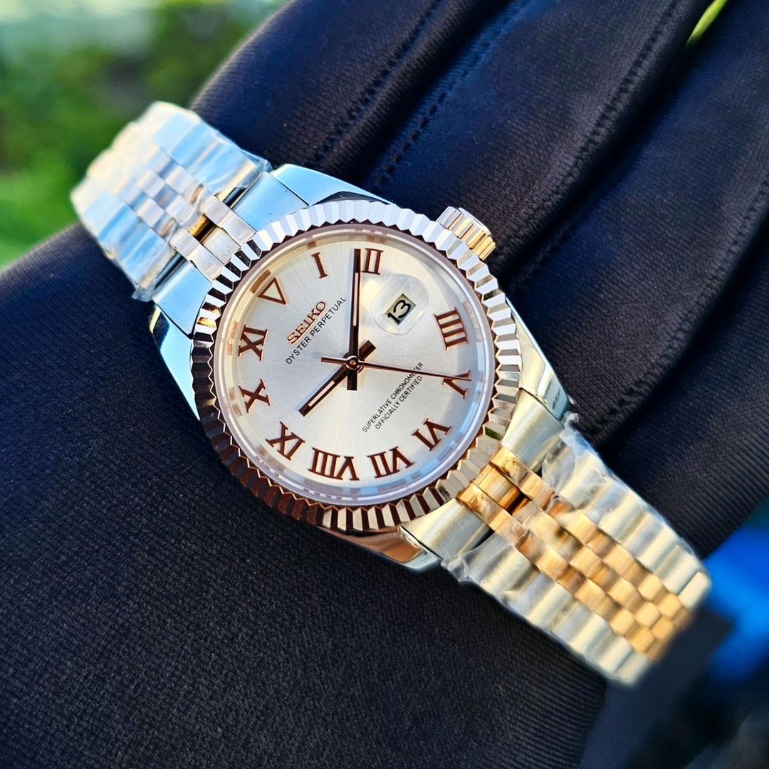 DATEJUST 31mm DUAL TONE ROSE GOLD WHITE ROMAN