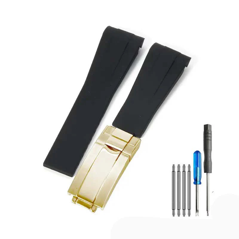 Rubber strap - folding clasp